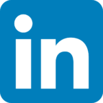 Logo LinkedIn blanc sur fond bleu